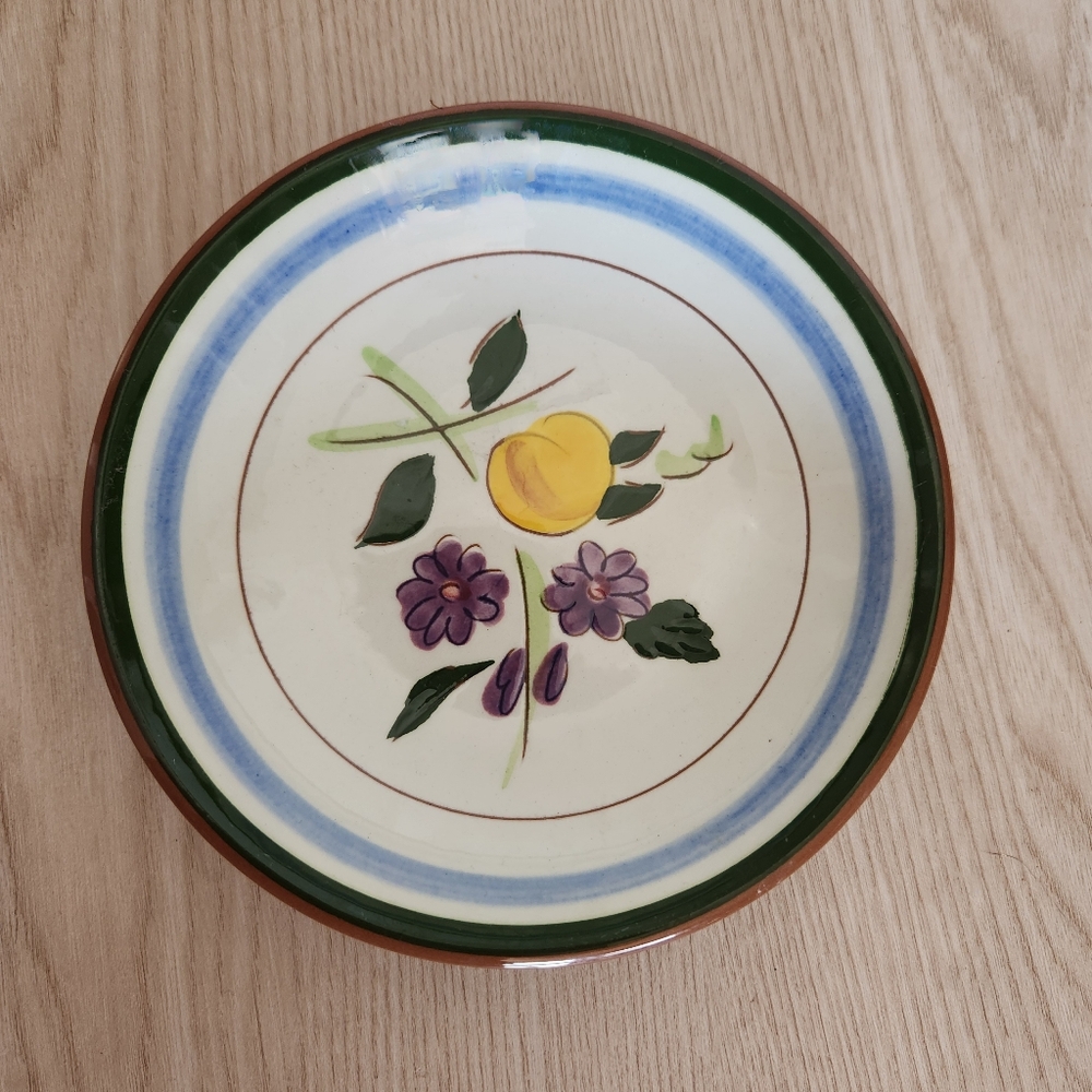 Vintage MCM Stangl Pottery Fruit & Flowers Pattern Multicolored Berry Bowl